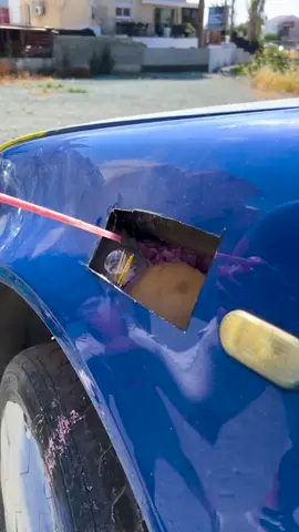 Repair the damage with commonly found materials   🚗 🍪 #DIY #repair #carsoftiktok #fyp #mechanics #handywork #howto 