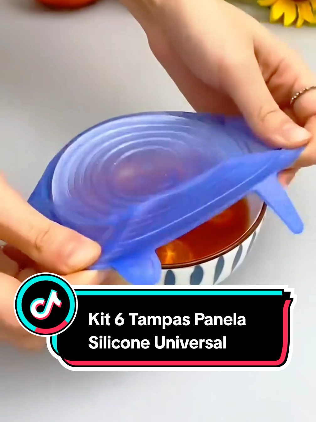 Kit 6 Tampas Panela Silicone Universal Reutilizável, Elástica Tampa Silicone Cozinha Geladeira GARANTA O SEU AGORA #tiktokshopchegou #tiktokshop #achadinhos #shopnow 