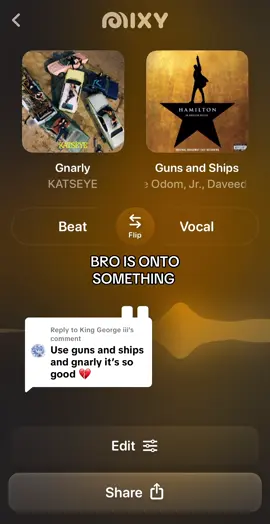 Replying to @King George iii  #gunsandships #gunsandshipssong #hamilton #hamiltonmusical #hamiltonsongs #hamiltonsong #rap #gnarly #gnarlykatzeye 