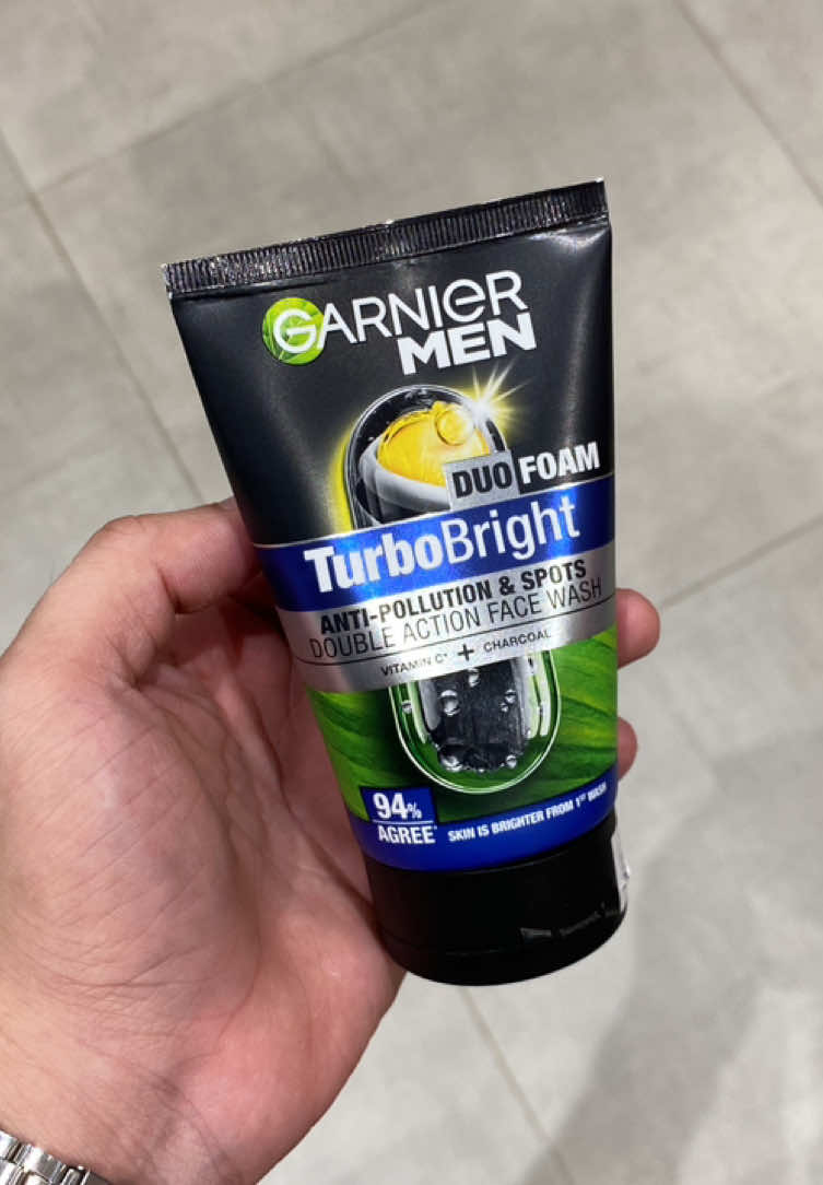 @garnierph Men facial Wash Turbo bright. Garnier facial wash for men #garniermen #garnier #fyp 