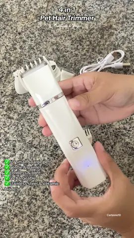 4in1 Pet Hair Trimmer. Super quiet to help pets feel at ease for sure matitipid kayo nito. #pettrimmer #dogstrimmerset #4in1pethairtrimmer #razorfordogs 