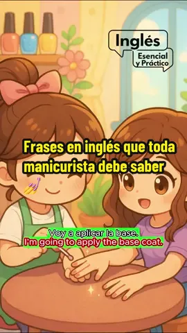 Frases en inglés que toda manicurista debe saber 💅 ✨ #InglésParaManicuristas #FrasesEnInglés #AprenderInglés #EnglishForNailTechs #ManicuristaTikTok #InglésFácil #TikTokEdu  #NailTech #InglésParaTrabajar #FrasesÚtiles #InglésConEstilo #ManicuristaProfesional #InglésParaLatinas #InglésDeTrabajo #TipsDeInglés #ViralTikTok2025 #EducaciónTikTok #InglésDiario #InglésPráctico #EnglishNails #FrasesDeSalón #InglésReal