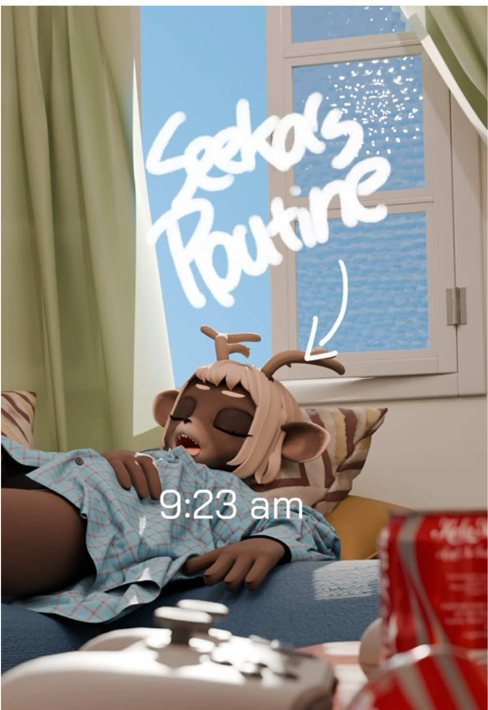 Seeka’s Routine - Original Short Animation #3danimation #blender #anime #routine 