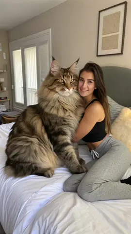 Big cat, bigger attitude 🐯😌 #cattok #HugePet #bigkitty #bigcat #giantcat #cat #cutecat #FluffyCat #kitty 