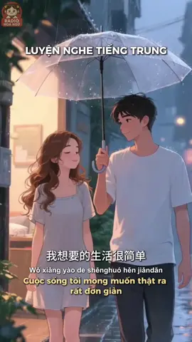 Cuộc sống tôi mong muốn thật ra rất đơn giản.. #radiohoangu #luyennghetiengtrung #hoctiengtrungonline #luyennghetiengtrung #tuhoctiengtrung #fyp 