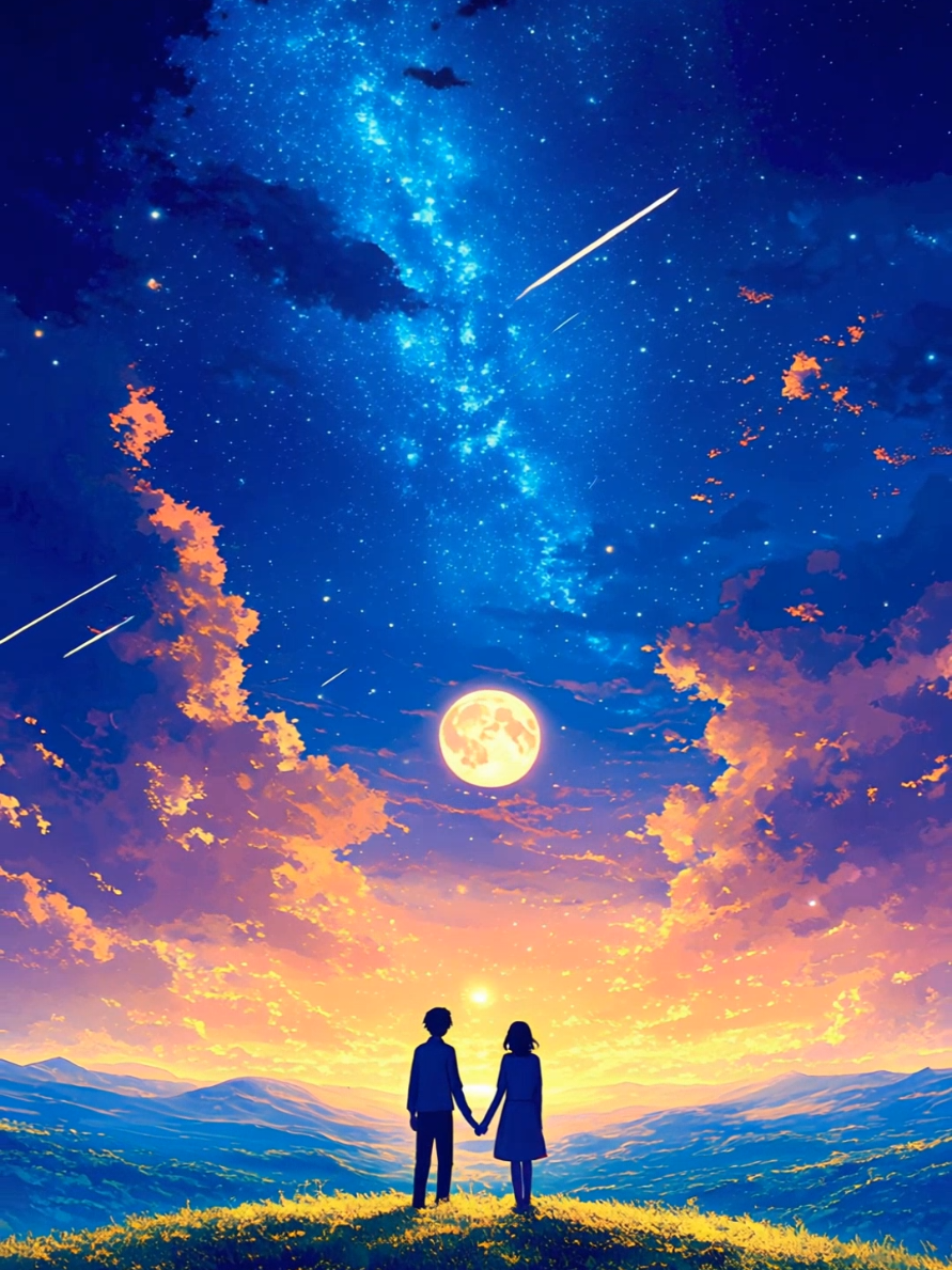 Under the Same Sky, We Once Stood Alone…🌌🌠 #AIArt #AIAnime #AIVideo #KlingAI #AIAnimation #UnderTheSameSky #LonelySoul #SilentLove #StarrySky #EmotionalStory #NightSky #ShootingStars #TwinklingStars #AestheticVibes #DreamySky #foryou #foryoupage #fypシ #viralvideo #cinematicvibes 