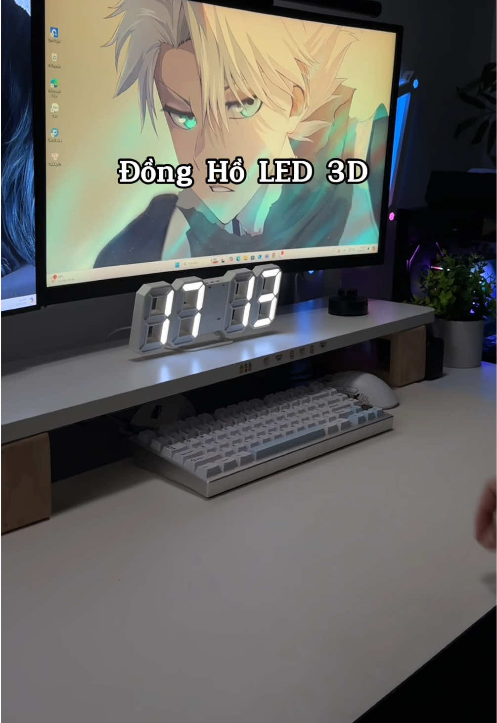 Đồng Hồ LED 3D Decor cực kì đẹp , hiển thị ngày , giờ , nhiệt độ , ban đêm dùng làm đèn ngủ cũng rất là đẹp #dongholed3d #dongho 