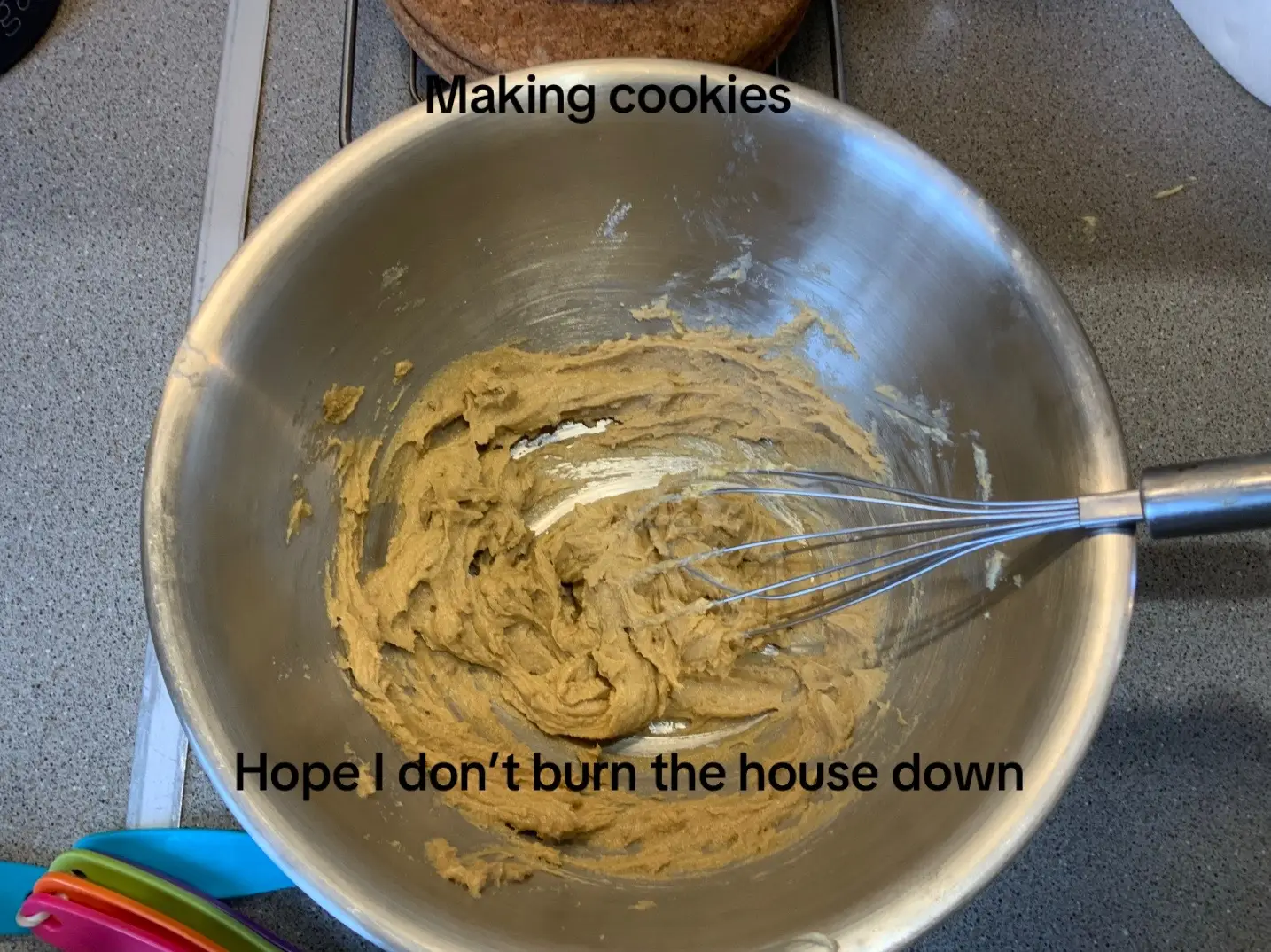 Makes 14 large cookies or 16-18 medium sized  Ingredients: 1/2 cup (100g) Brown sugar, packed  1/4 cup (50g) White sugar  1/2 cup (115g) Unsalted butter, softened  1 large Egg 2 teaspoons Vanilla extract 1½ (190g) All-purpose flour 3/4 teaspoon Baking soda 1/2 teaspoon Salt  1 cup (160g) Chocolate chips or less if you prefer  Directions: 1. In a large bowl, beat softened butter, brown sugar and white sugar. Beat until creamy, about 2 minutes. 2. Add egg, vanilla extract and beat until combined, scrape the bottom and sides as needed. 3. In a separate bowl mix flour, baking soda and salt.  4. Add flour mixture into the butter mixture. 1/2 at the time, mix until combined. 5. Stir in chocolate chips. 6. At this stage if dough is too soft, cover and refrigerate for 20 minutes. 7. Preheat oven to 350°F (175°C). line two baking trays with parchment paper. 8. Scoop the dough onto a prepared baking sheet, leaving at least 3 inches (7.5 cm) of space between the cookies. 9. Refrigerate for 30-40 minutes.  10.  Bake for 10-12 minutes, or until slightly golden around the edges. 11. Allow to cool before serving. #fyp 