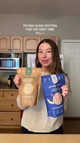 finally trying the top recommended protein powder @goodprotein !! let me know your favorite flavor! i loved the cookies & cream one sm!! it would be so good in a @Ninja Kitchen cream!!  (this was gifted with no obligation to post, just wanted to share my honest thoughts!!) #proteinpowder #tastetest #review #goodprotein #canadianprotein #fyp #healthylifestyle #canadalife  #canadianbrands #americanincanada
