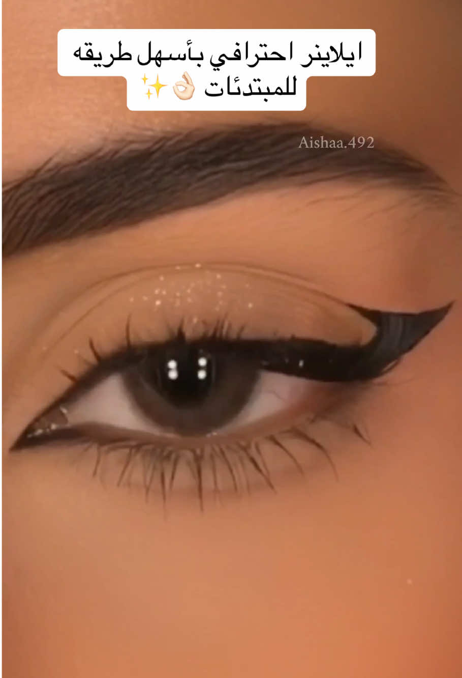 جربوه وقولولي اذا ضبط معاكم ✨##ميكب #تتوريال #foryou #makeup #fyp #ايلاينر_العيون_المبطنة #ايلاينر_اسود 