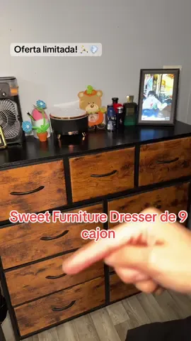 Replying to @Olivia huerta Sweet Furniture Dresser de 9 cajones con estructura de acero y superficie de madera. Ideal para recámaras, clósets o pasillos. Soporta hasta 66 lbs y tiene 65” de altura. #TikTokMadeMeBuyIt #HomeOrganization #SmallSpaceLiving #BedroomStorage #ClosetGoals #OrganizaTuEspacio #Cajonera #DecoracionDelHogar #IdeasTikTok #MueblesModernos 
