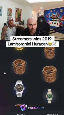Streamers wins 2019 Lamborghini Huracan😭☠️ #kickstreaming 