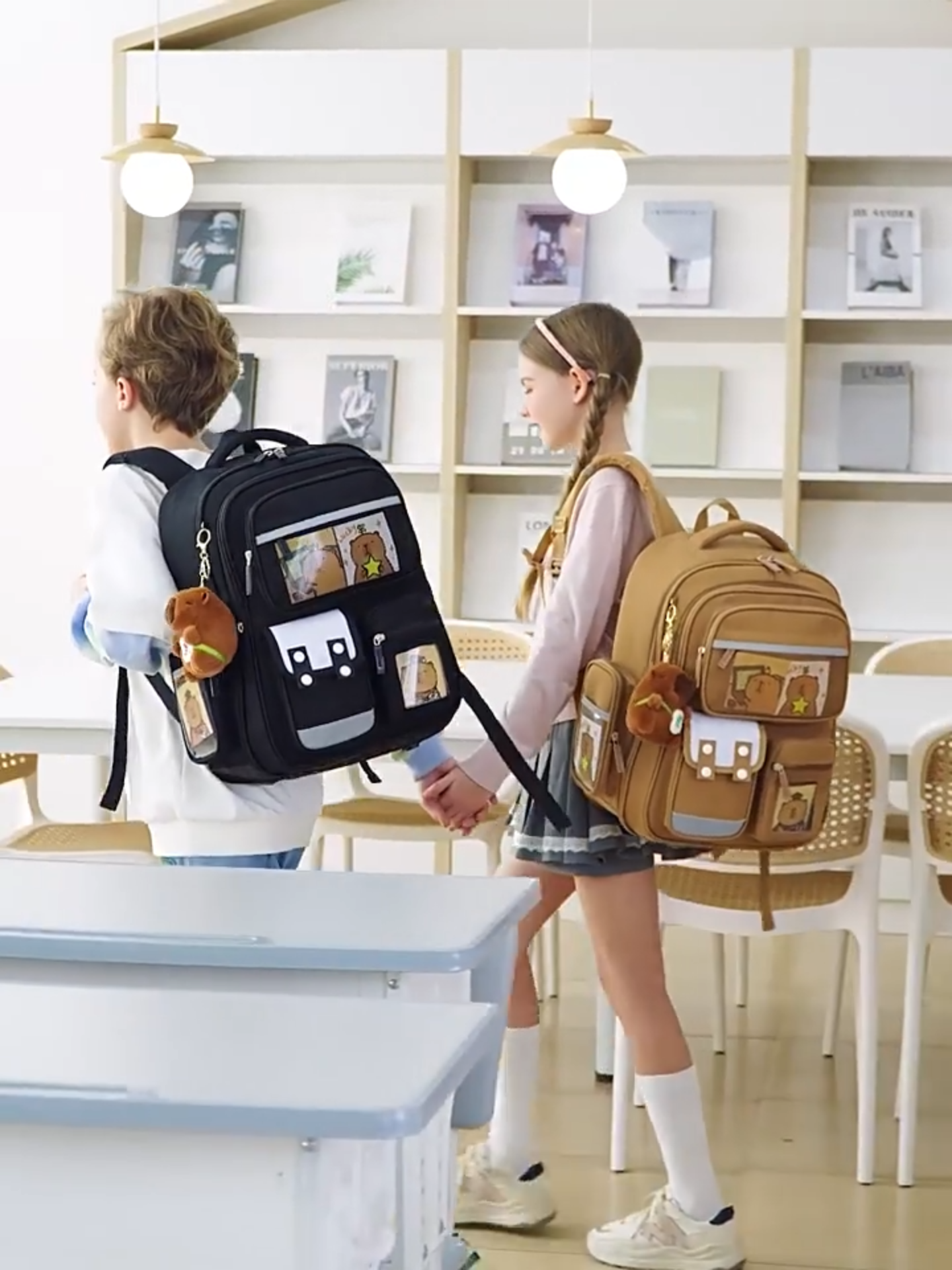 briefcase with capybara#shcoolbagpak #school bag for girls lady #shcoolhairstyle #shcoolhairstyle #shcoolbagpak #school bag