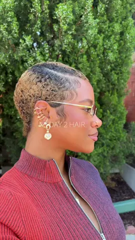 P2: of testing out the @TheDouxxxx Crazy Sexy Curl Setting foam ✨ I’m a fan, I love it. Can’t wait to try it on my curls for a more curly style too! I can’t wait to try out more of the products that you guys were suggesting!! #hairtutorial #hairreview #pixiecut #naturalhair 