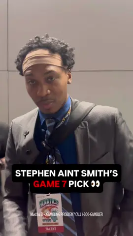 Stephen “Ain’t” Smith has his pick locked in for Game 7 😤 #fanaticsfest #NBA #stephenasmith #basketball #foryou #fyp #meme 