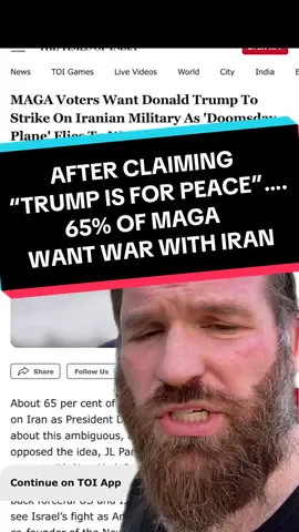 65% of Trump Supporters Hypocritically Want to Go to War With Iran. It’s ridiculous. #news #trump #maga #iran #fypシ 