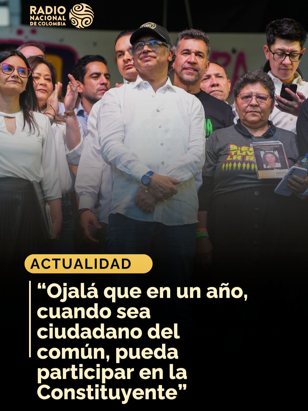📣 “Ojalá que en un año, cuando sea ciudadano del común, pueda participar en la Asamblea Nacional Constituyente que necesita Colombia. Eso lo decidirá el pueblo, nadie más” 🇨🇴🗳️ 📌 Presidente @petrogustavo durante su alocución sobre el Pacto por la Paz Urbana.