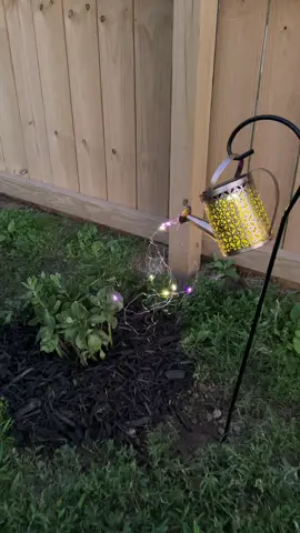 Solar powered watering can😍 this is the color option. How cute!!! ☺️  #solar #solarpower #solarpowered #wateringcan #garden #gardening #gardenlights #gardenlightsatnight #landscape #tiktokshopcreatorpicks #tiktokshopsummerturnup #dealsforyoudays 