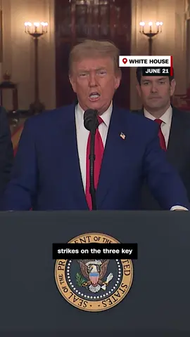 President Donald Trump addressed the nation from the White House after US strikes on three nuclear sites in Iran. #CNN #News