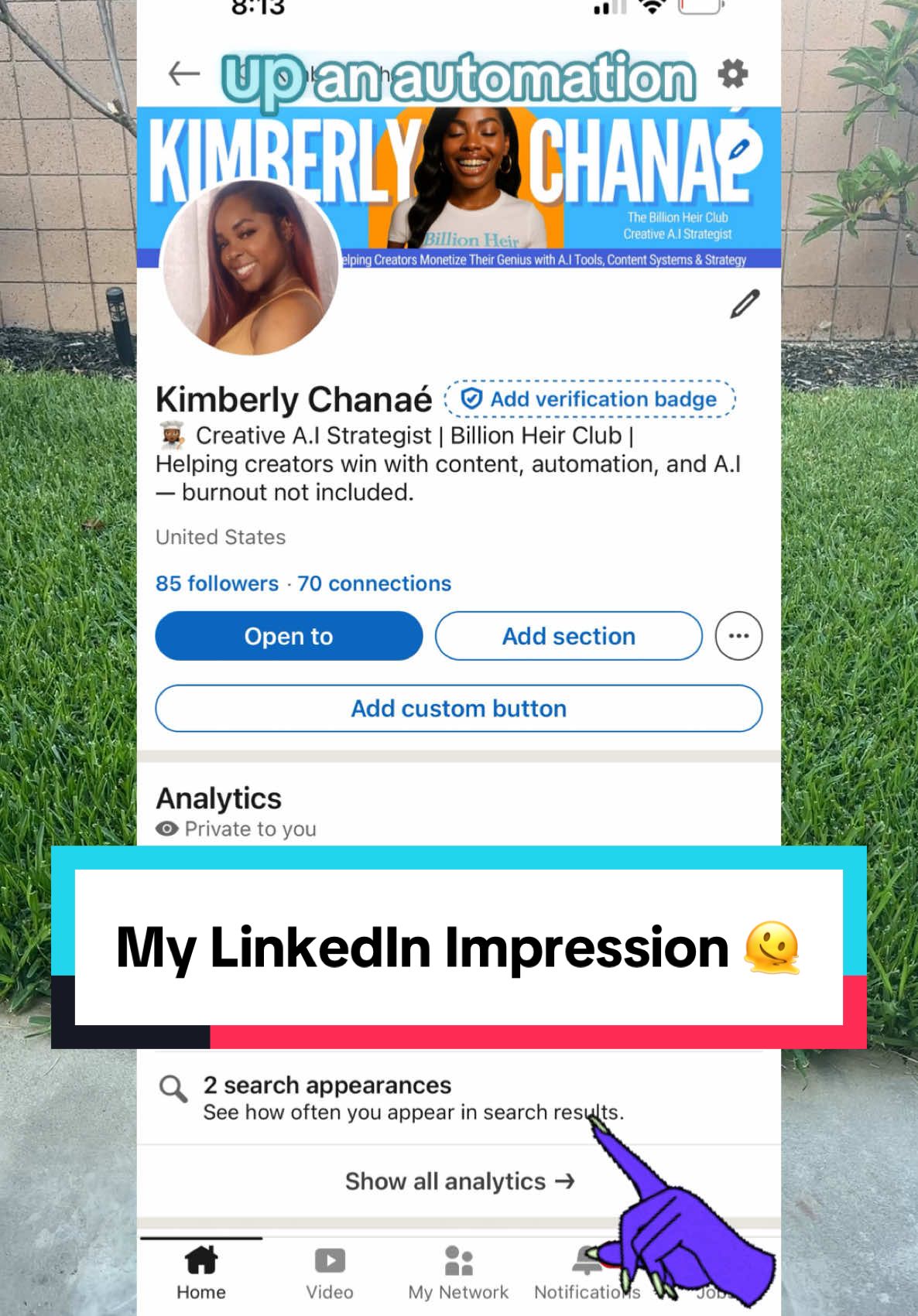 My LinkedIn impressions don’t look half bad after only 2 days 🤭. So I decided to build another automation to transcribe my videos and create a text post for Meta Threads & LinkedIn 🤷🏾‍♀️ Let’s see how this goes..  #createsmarterwithai #ai #metathreads #linkedin #zapier #automation #workflow 