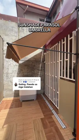 Replying to @Scorpiox-K Shop & Finds 🪬🧿 Pwedeng pwede sa tindahan, coffee shop, garden area, laundry area, dirty kitchen or kahit anong areas sa bahay na nauulanan at naiinitan. #sunshade #sunshadeparasolumbrella #retractableawningcanopy #retractableraincanopy 