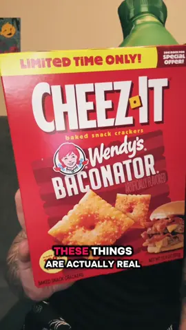 Cheez-It X Wendy’s Baconator and Goldfish Awesome Sauce Taste Test! 🛒Get the Cheez-It at stores in July and the Goldfish at stores now that carry the brand. (Thanks @Cheez-It & @goldfishsmiles #gifted ✊🏻) #FoodTok #foodtiktok #cheezitwendys #cheezitwendysbaconator #foodtiktok #foodreview #snacks #snacktok #snackreview #noms #yum #mmm #exclusive #wendysbaconator #goldfishawesomesauce 