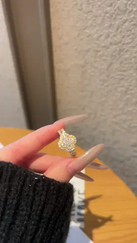 🍀💍#jewelry #moissanite #s925 #fyp #ring #shine #beauty #sterlingsilver #fashion 