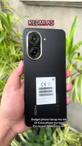 Budget phone ba hanap mo na below 4k? Eto na yun oh! 👌 SULIT TO BESTIEEEE. Cam reveal? Wait lang🌸 REDMI A5  Available in  3GB RAM + 64GB ROM  4GB RAM + 128GB ROM #redmi #redmia5 #budgetphone #xiaomi #xiaomiredmi #fyp 