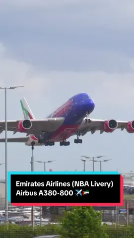 @Emirates Airlines (NBA Livery) Airbus A380-800 😍✈️🇦🇪 #emirates #emiratesairlines #airlines #airbus #airbusa380 #aviation #airplane #planespotting #aviationdaily #avgeek #planes #airport #takeoff 