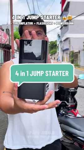 4 in 1 Jump Starter + Tire Inflator + Flashlight + Powerbank #jumpstarter #4in1 #tireinflator #jumpstarter4in1 #musthave 