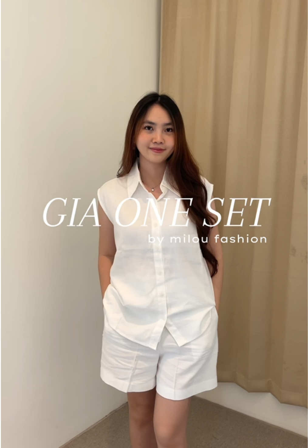 bahannya lembut banget🫶🏻🤍 #oneset #outfit #whiteoutfit 