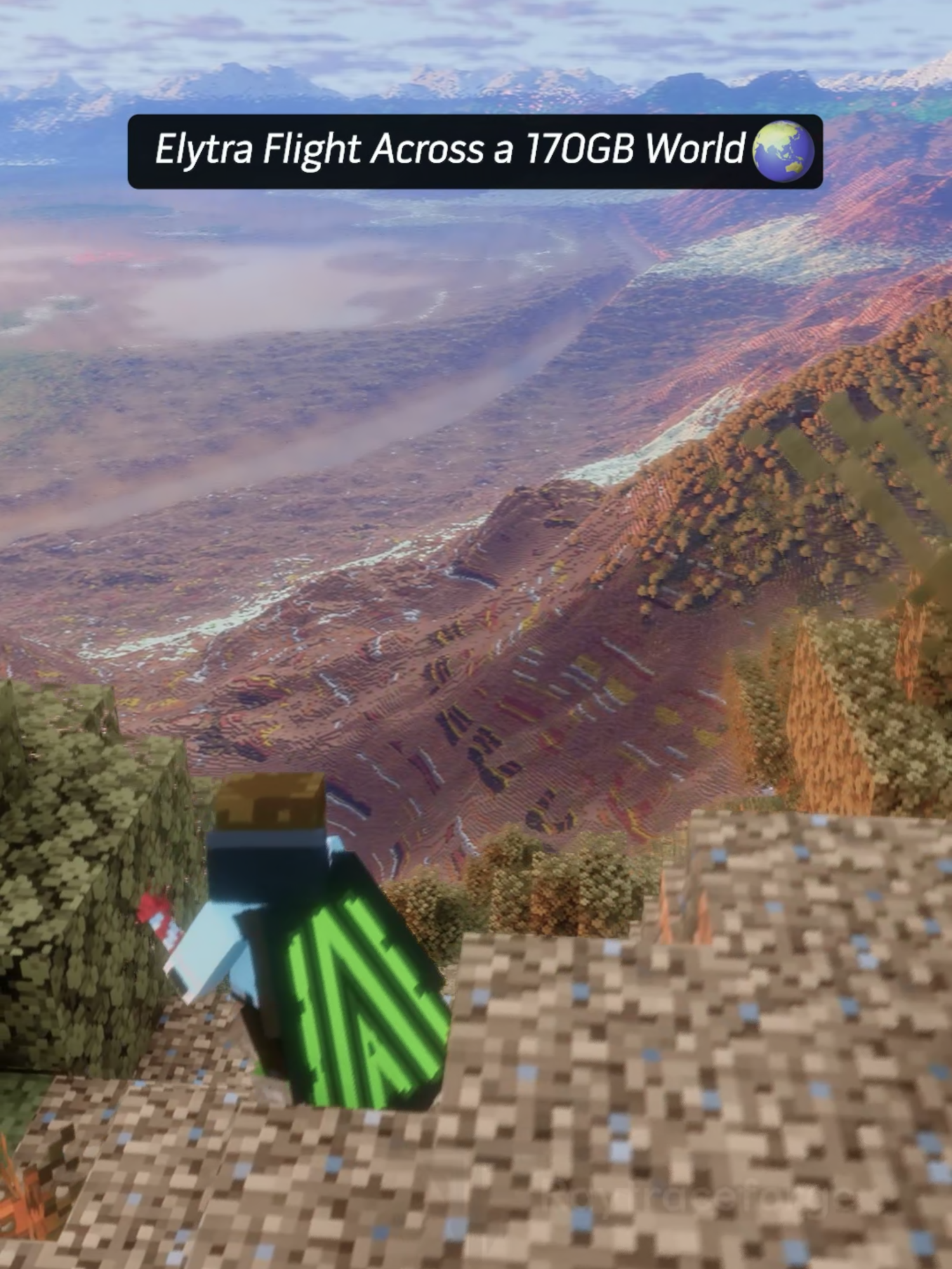 Elytra Flight Across a Massive 170GB Minecraft World🛫 Packs: Bliss Shaders - https://github.com/X0nk/Bliss-Shader AVPBR Retextured - https://modrinth.com/resourcepack/avpbr-retextured #minecraft2