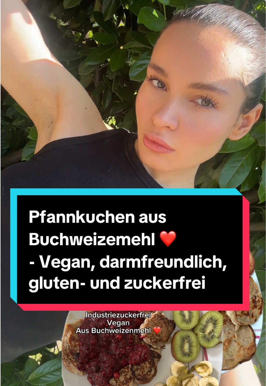Darmfreundliche und gesunde Pfannkuchen? Das geht! - Glutenfrei - Vegan - Industriezuckerfrei 150g Buchweizenmehl 150g Apfelmus 250ml Pflanzendrink 1 TL Backpulver 1 TL Apfelessig 2-3 EL Ahornsirup  50ml (oder weniger) Kokosöl zum Braten #buchweizenrezepte #buchweizenmehl #glutenfreiepfannkuchen #veganepfannkuchen #veganerezepte #schlankbleiben #zuckerfreierezepte #zuckerfreieernährung #darmfreundlicheernährung #darmfreundlich 