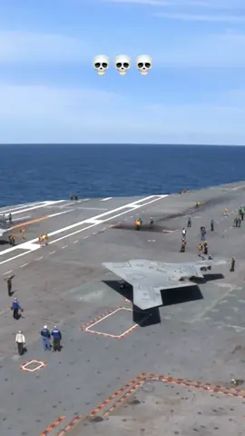 X47B Launching from a U.S. Navy Carrier 💀 #stealth #bomber #drone #x47b #navy #us #ship #naval 