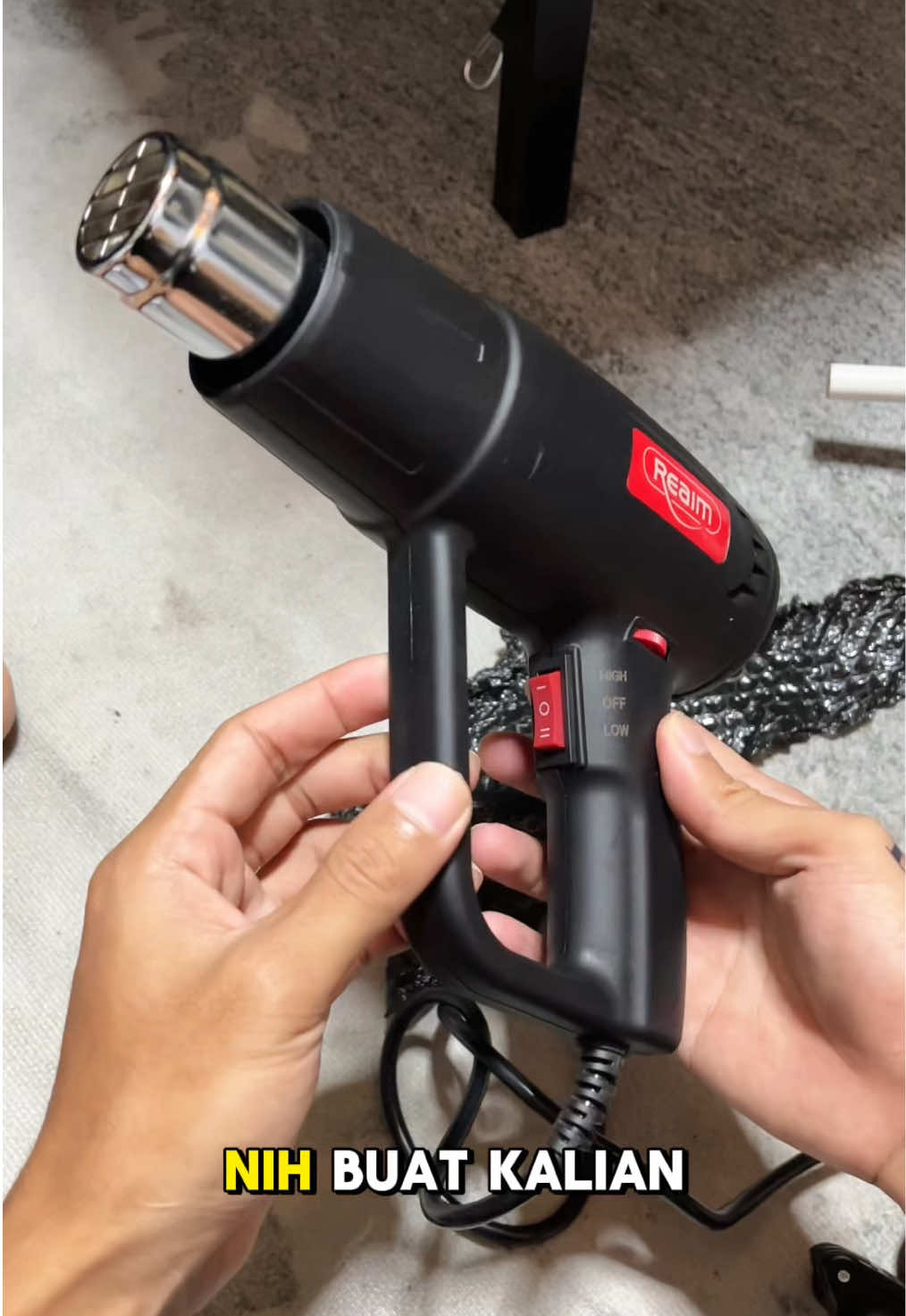 Reaim Headgun 220v Hotgun Pemanas 600c #reaim #headgun #hotgun #pemanasstiker 