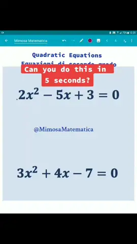 Solving Quadratic Equations  Did you know this math trick? Mathematics, Matematica, Stem, Gcsemath, Satmath, Test di ammissione, #30secondsmath #matematica #mathematics #gcsemaths #testdiammissione #quadraticequations #equazionidisecondogrado #equazioni 
