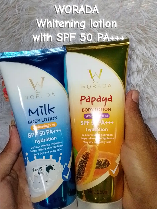WORADA WHITENING BODY LOTION WITH SPF 50 PA+++  #worada #woradabodylotion #woradalotion #buy1take1 #papayalotion #milklotion @worada.store01 