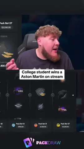 College student wins a Aston Martin on stream #kickstreaming 