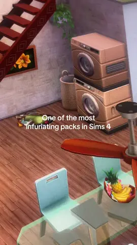 Every once in a while, I decide to give the laundry day stuff pack a try.. am I doing something wrong here?! it’s never ending cycle of clothes on the floor. Why do I never put them away once their clean?! #sims4 #fyp #laundryday