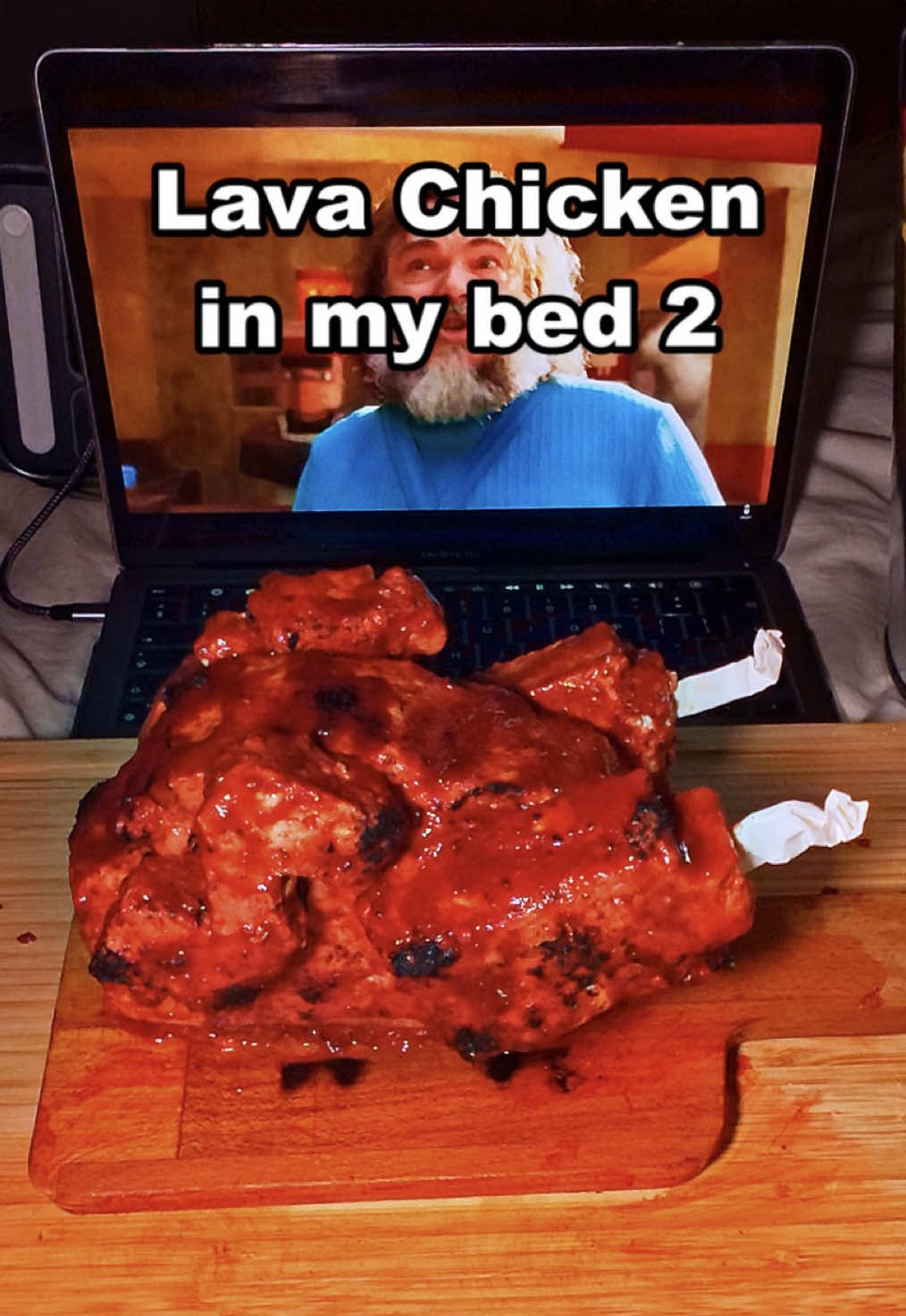 Ok now I DEFINITELY won this trend 🍗 Making Steve's Lava Chicken at home in my room! #thelazychef #lavachicken #food #cooking #FoodLover #jackblack #Minecraft #minecraftmovie #Foodie #foodtiktok #FoodTok #aminecraftmovie #howtomakelavachicken #2men1kitchen #nickdigiovanni #bayashi #chicken #ankersolix #ankersolixc300 