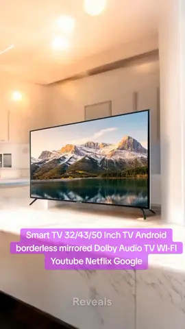 Smart TV 32/43/50 Inch TV Android borderless mirrored Dolby Audio TV WI-FI Youtube Netflix Google #SmartTV #TvAndroid #TvMurah