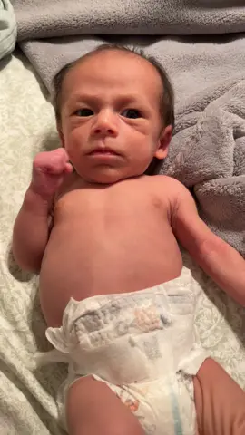 Georgie always grumpin’ #littleoldman #grumpybaby #baby #reincarnation #oldsoul #cutebaby #skullet #madbaby #babyfaces #humor #newbornbaby 