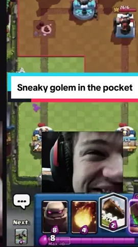 That Smirk🥀 #jynxzi #clashroyale #foryoupage #cr #CRL #goleminthepocket #sneaky #clashroyaledeck #viralvideo @Jynxzi sneaky golem in the pocket, jynxzi golem 