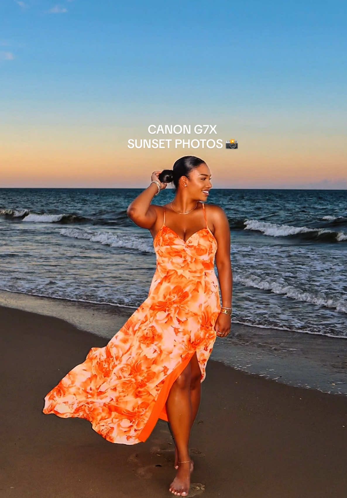 sunset photos with the canon g7x 👌🏽 #canong7x #sunsetphotoshoot #canong7xmarkii #beachphotos #florida #westpalmbeach @DIBSBEAUTY @LOCCITANE @Lulus #beachdress #summerdresses 