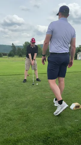 SHOCKING Brian’s coworker who doesn’t golf much during his work tourney 🤭😂 @SHOCKDGOLFBALLS #golfing #prank #shockedgolfball #funny #golftiktok #golfprank #golfing 