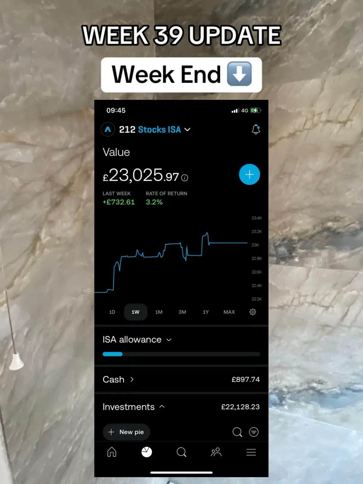 A great week this week, clearing the £23,000 mark. Some big news coming out over this weekend regarding Americas recent attacks so no doubt will see some volatility going into the new week 📈📉 How was your week?  #trading212 #finance #wealth #money #stocks #investing #income #fyp 
