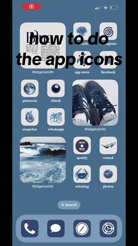 How to do the app icons for iPhone app - shortcuts - it should be on your iPhone by default 🩵💛#tutorial #appicon #foryou #fyp 