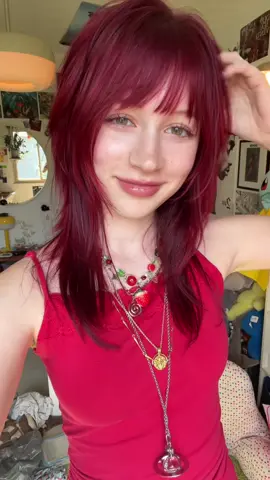 manic panic infra red 🤗🤗 #cherrycolahair #redhair #hairtransition 