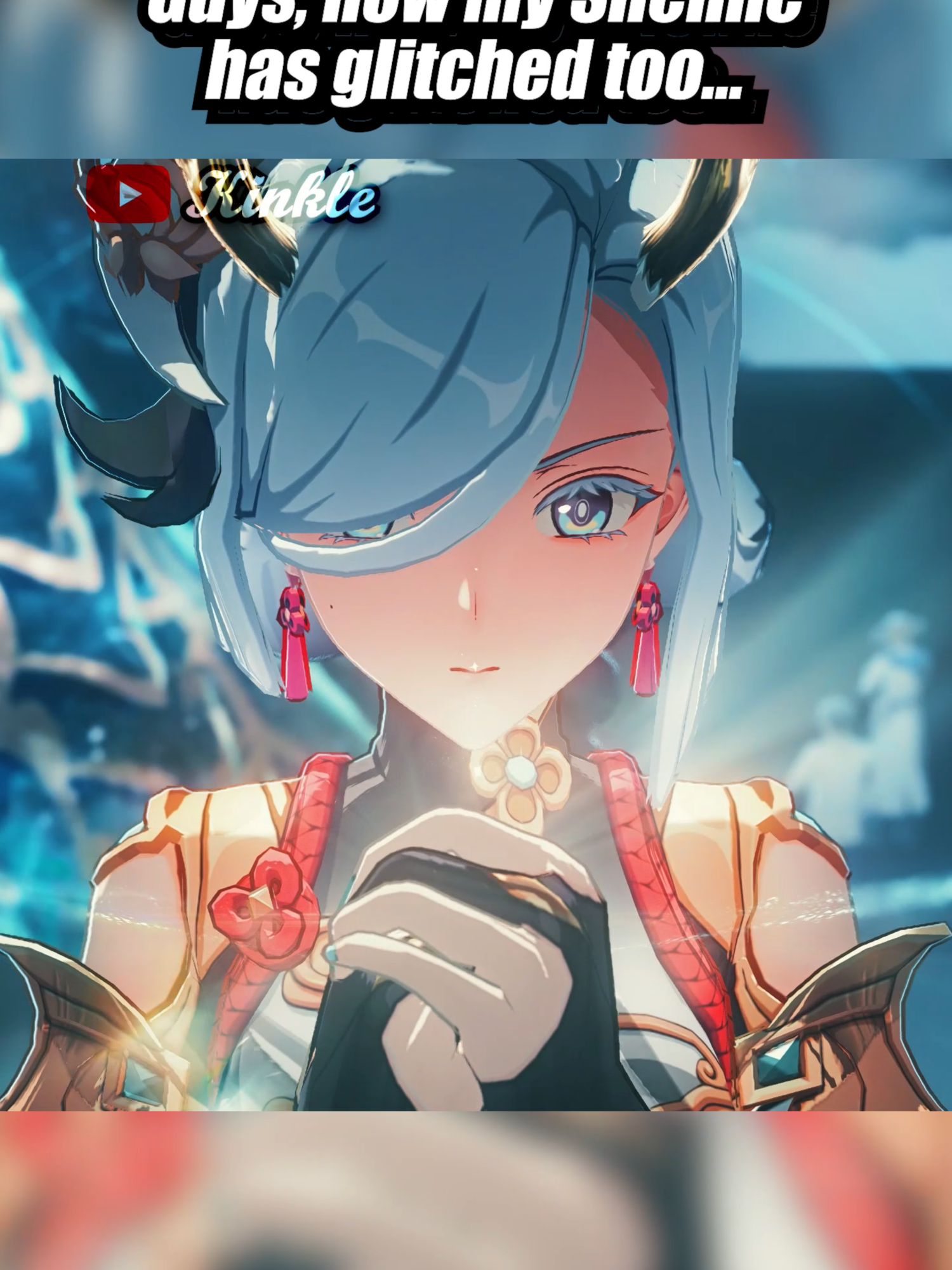 Guys, now my Shenhe is glitched as well... #shenhe #GenshinImpact