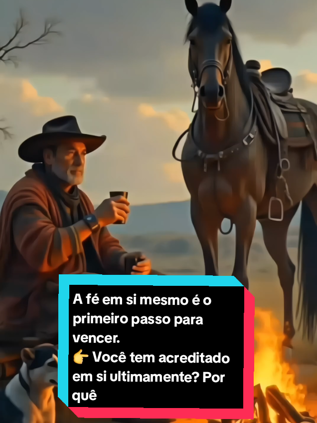 CowboyA fé em si mesmo é o primeiro passo para vencer. 👉 Você tem acreditado em si ultimamente? Por quê? #pararefletir  #cowboy  #faroeste Vídeo inteligência artificial